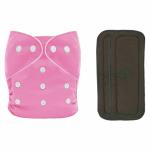 BADAL KIDZ Cotton Premium Quality Adjustable and Reusable Snap Button Cloth Diaper and Wet Free Insert Pad | 1 Adjustable Diaper and 1 Insert Pad | Weight - 400 gm | Size-L