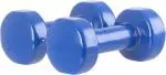 Healthex Multicolor Vinyl, Cast Iron Dumbbell, 2 Kg