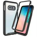 Golden Sands Full Body Transparent Armor Designed for Samsung S10e Cover Drop Tested Shock Proof Rugged TPU Back Case for Galaxy S10e Case Cover, Black