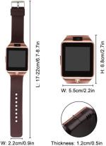 Techel Dz09 Bluetooth Smartwatch With Sim Card Slot Callinng Function N80 With Brown Strap