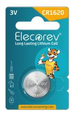 Elecorev CR1620 3v Lithium Coin Cell Battery (Pack of 1)