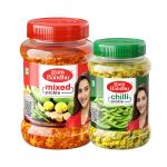 Ram Bandhu-Mixed Pickle 500gm, Chilli Pickle 350gm, Combo Pack Of 2