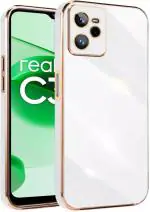 Cloudza Realme C35 White Silicon 3D 360 Degree Protection Mobile good back Cover