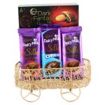 SurpriseForU Dairy Milk Silk Flavored Chocolate Combo | Diwali Table Decor Basket Gift for Diwali, Birthday, Anniversary, Rakhi, Holi, New Year, Christmas | Chocolate Gift | Chocolate Basket Hamper | 659