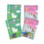 FULLKART Unicorn Scratch Art Book (Set of 4) 20 x 14 cms with Wooden Stylus Birthday Return Gift for Kids of All Age Group (Pack of 4)