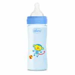 Chicco Blue Silicon Teat Bpa Free Feeding Bottle, 250ml (Pack of 1)