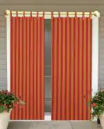 NISSI cotton fabric curtains for standard door ( 4 x 6.85 feet) pack of2