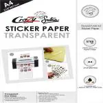 Crazy Sutra 25 Sheets A4 Self-Adhesive Sticker Transparent (PVC) Paper for Inkjet Printer