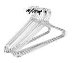 ROCKFIELD Cloth Hanger Stainless Steel/with Plastic Coating Hanger for Hanging Saree, Kurta, Pant, Steel Pack of 12