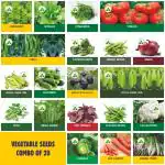 ONLY FOR ORGANIC 20 Variety Of Vegetable Seeds Combo Pack With Instruction Manual.