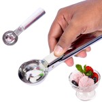 KITCHFREND ice cream scoop thumb press open & close (stainless steel Ice Cream Scoop) pack of -1