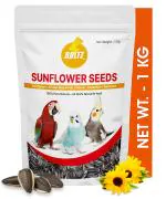 Boltz Striped Sunflower Seeds- 1 Kg For Lovebirds Cockatiels Sun Conure African Grey SFS