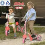 Dash Three-Wheel Transforming Scooter & Balance Trike, 2-in-1 Adjustable Ride-On for Capacity 25kg (1+ Years, Pink)