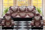 CoverZone Cotton Maroon Sofa Cover with Handle Cover