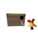 Taiyo Pluss Discovery Natural Wooden Breeding Box For African Lovebird Top Opening 27X19X19 cm