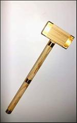 Chibro Square Shape Chocolate Pounding Wooden Hammer 30 cm