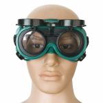 Inditrust Flip Up Lens Eye Glasses Welding Goggles Green/Black