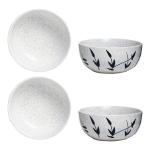 Caffeine White Stoneware Soup Bowl With Spoon (Set Of 4)