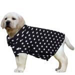 Western Era Super Soft Trendy Printed Shirt , Ultra Comfort Dog Apparel, Cotton Printed Breathable Basic Vest Dog Shirt, Cute Lightweight Thin Shirt For Your Furies (XLarge - 26 inch) (Polka Black)