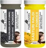 Park Daniel Pure And Natural Kalonji Powder And Kasturi Haldi Powder, 100 G Each (Combo Of 2) |Hair Care|Dandruff Control hair Powder|Healthy Strong Hair Mask