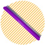 Scarlet Line Professional Three Row Styling n Detangling Wet Hair Comb,Tame n Tease Hair Comb For Men n Women Hair Back Coming_Purple