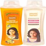 ENAUNIQ Amla Shikakai Shampoo 500 ml + Milky White Shampoo 500 ml