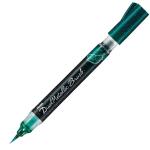 Pentel Dual Metallic Brush Pen | Soft Tip, Pigment Glitter & Dye Ink | Ideal For Modern Calligraphy & Decorative Writing | Pack Of 1 | Green + Metallic Blue (XGFHDDX)