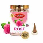 SHYAM CHARAN Dhoop Cones of Rose Fragrances for Health, Wealth and Happiness, Ideal for Puja/Prayer/Worship(140 Cones)