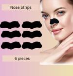 MOTGIK Nose Strips For Blackhead Whitehead Remover,Nose Pore Cleanser Strips,Deep Cleansing 6 PCS,Bamboo Charcoal