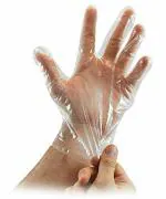 Adaamya 1000 Pcs Disposable Plastic Gloves 11 Micron - Size 6 X11 Inch With Free Sanitizer