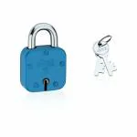 Link 42mm Colored Padlock No.10 | Steel Body | Brass Lever | 2 Silver Keys | 1 Padlock | Made in India