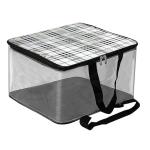 Agroha Polyvinyl Chloride Transparent Storage Bag For Clothes Saree Cover Bag For Women Blanket Storage Bag For Home - Pvc & Cloth -2 Pack - 40X22X33 Cm (2 Pack)