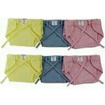 Chinmay Kids Cushioned Padded Cotton Cloth Diaper 6 Pcs Langot Mini Cotton Cloth Washable Reusable 0-3 Months