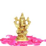 Aalayam Selveer Handmade Brass Ganapathi Statue (45 x 55 mm)
