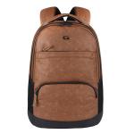 Gear Tan Faux Leather Laptop Backpack