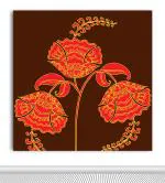 Tamatina Multicolor Kalamkari Art Peacock In A Palace Traditional Art Canvas Painting - 13X13 Inch