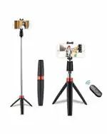 Digitek (DTR-210SS) Portable Selfie Stick with Wireless Remote and 3 Legs Tripod Base, Compatible for iPhone/OnePlus/Samsung/Vivo/Oppo and All Smartphones