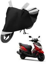 Auto Hub Bike Cover for Yamaha Ray Z , Dustproof UV Protection water resistant Custom Fit Cover-(Black-White )