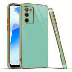 Mr. Case Oppo A53s 5G and Oppo A55 5G Light Green Silicone 6D Gold Plated Frame Back Cover