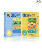 Aya Papaya Ouchie Blue And Yellow Printed Cotton Adhesive Bandages 20 Strips (Pack Of 2)
