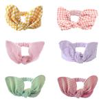 Bembika Multicolor Cotton Soft Cute Turban Knot Printed Headband For Kids (Pack Of 6)
