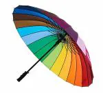 Mishna Multi-Color Rainbow Umbrella For Girls Windproof Rain Sun Beach Umbrella Foldable