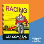 Classmate Pulse Spiral Notebook - 240 mm x 180 mm, Soft Cover, Ruled, 200 Pages
