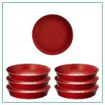 CINAGRO Plant Saucer (8 Inch - Pack of 6) Heavy Duty Plastic Plant Water Tray, Planter Drip Trays for Pot, Flower Saucers for Indoors