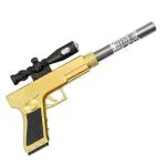 TLISMI Shiny Solid Colored Creative Fun Novelty Pistol Shaped Pen with Small LED Light Fancy PUBG Sniper Rifle Gun Styled Gel Pen for School, Boys, Girls, Kids, Birthday, Party Gifts (Pack of 1)