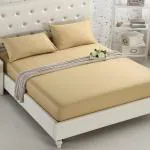 Mattress Protector Cotton Feel Terry Ultra Soft Waterproof Mattress Protector Breathable - Hypoallergenic Bed protector Cover 72 x 84 Inch, 6 x 7 Feet King Size Bed Beige