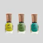 Craggy Cosmetic Nail Enamel Trending Premium Glossy Nail Polish For Girl's & Women's Multi color (Pack of 3)