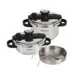 Wonderchef Easy Lock Pressure Cooker Combo Set 3L, 5L