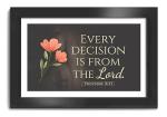 ELBEN CREATIVES Every Decision is from The Lord. Proverbs 16:33 Bible Verse Photo Frame, Home Décor