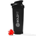 Boldfit Protein Shaker Bottle, Gym Shaker Bottle for Protein - 700ml, Black